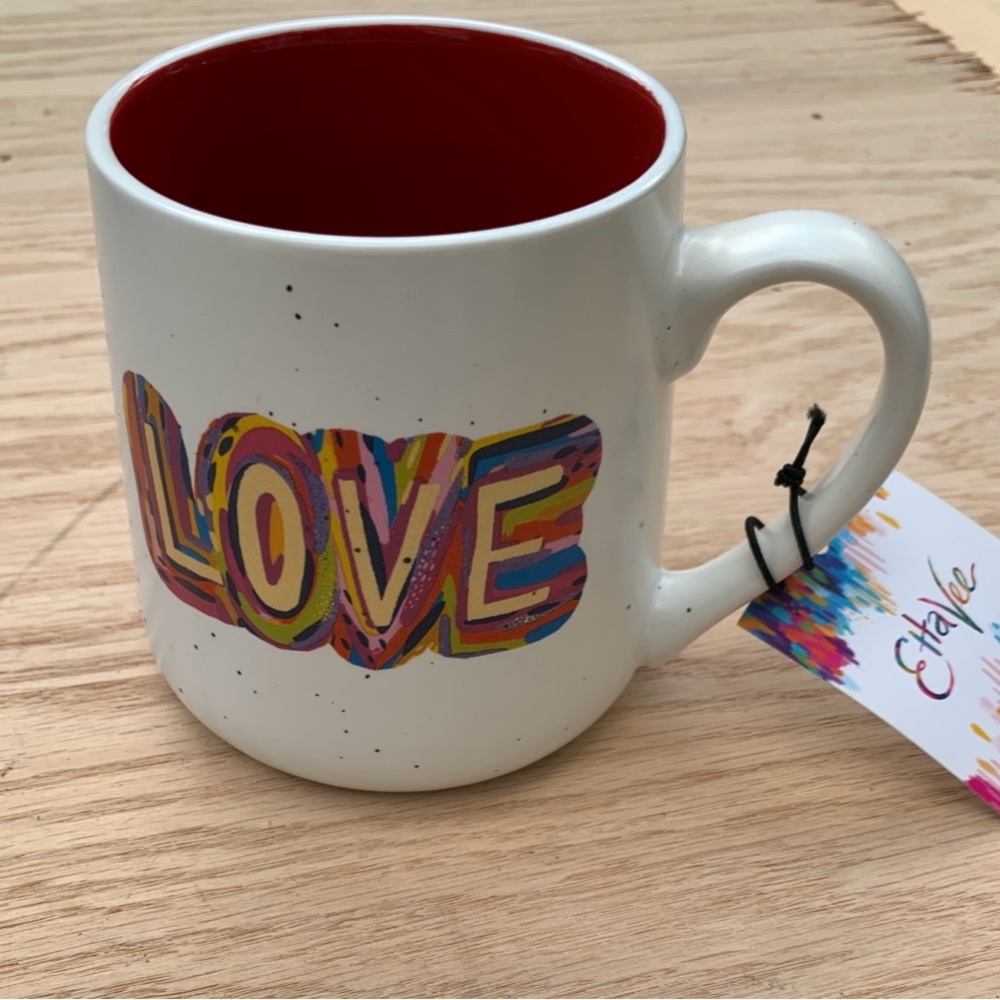 Etta Vee “LOVE” Large Ceramic Coffee/Tea Mug Cup 20 Oz.